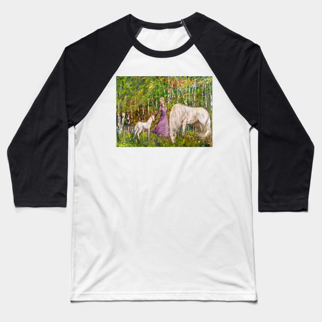 Forest Idyll Baseball T-Shirt by NataliaShchip